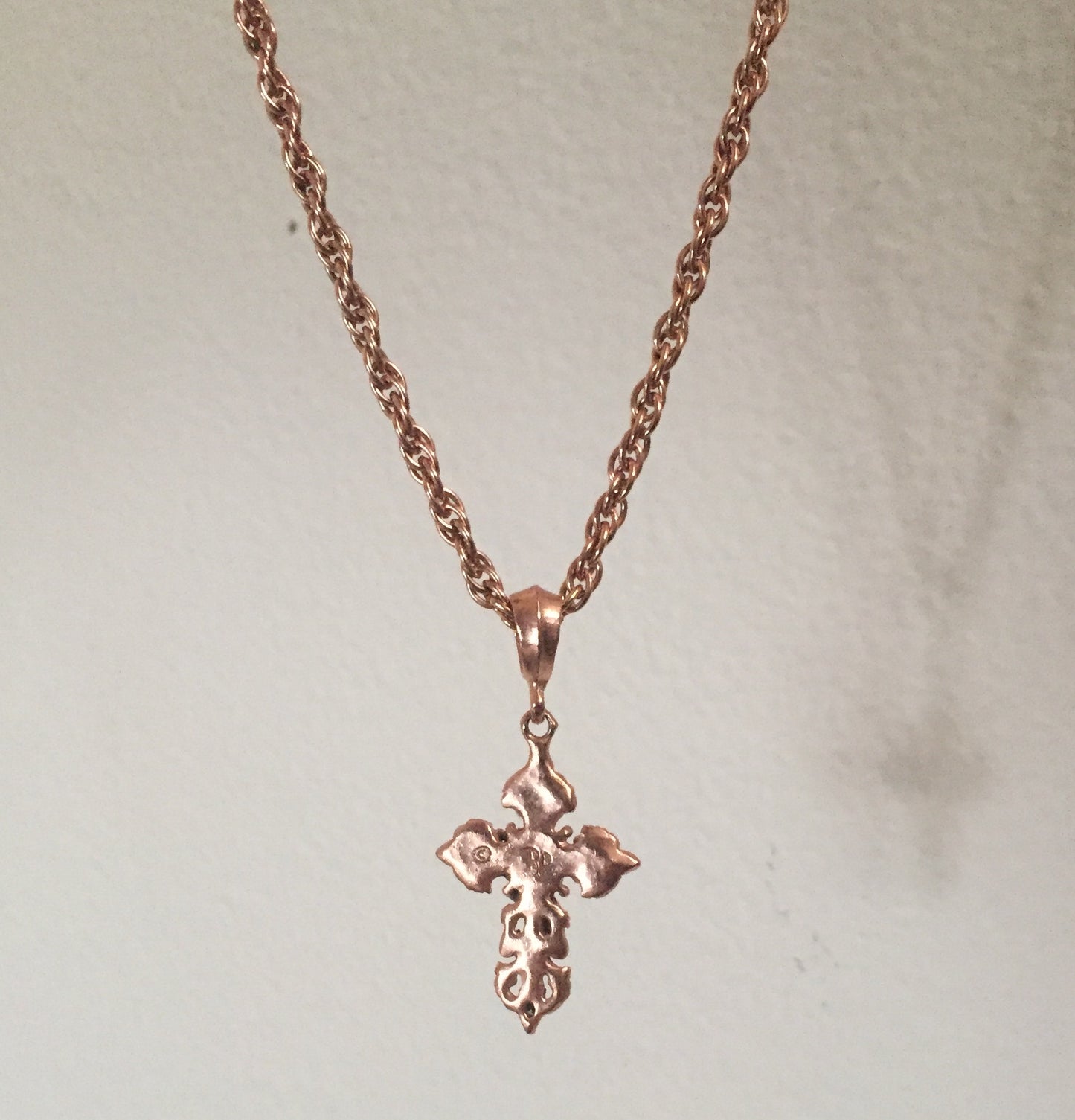 Necklace - Rosegold Silver Ornament Knight Cross by Roman Paul