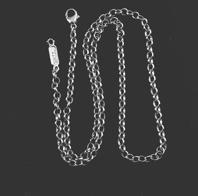 Sterling Silver Chunky 4mm Rolo Chain