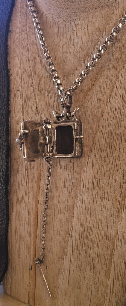 Necklace - Sterling Silver Cross Locket by Roman Paul