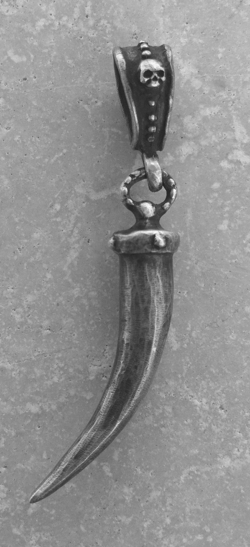 Sterling Silver Italian Horn Pendant by Roman Paul