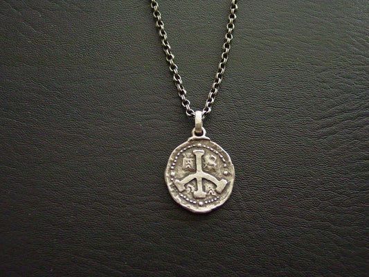 Sterling Silver Peace Sign Medallion Necklace