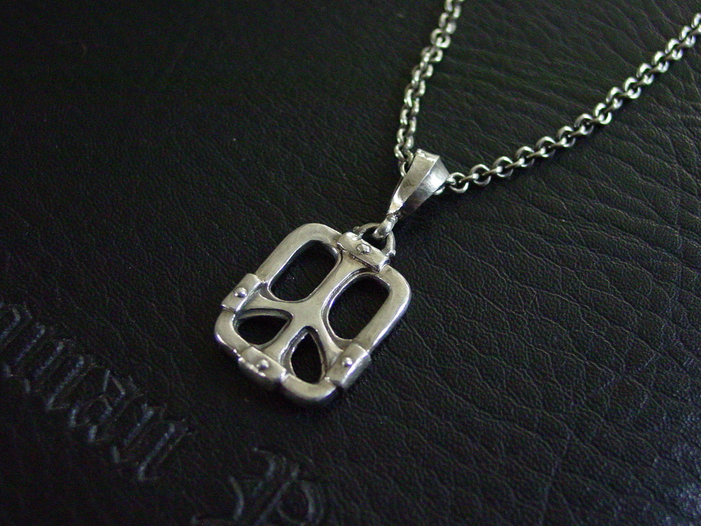 Sterling Silver Window Peace Sign Necklace