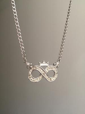 Necklace - Diamond Infinity Sign with Crown