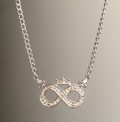 Necklace - Diamond Infinity Sign with Crown by Roman Paul